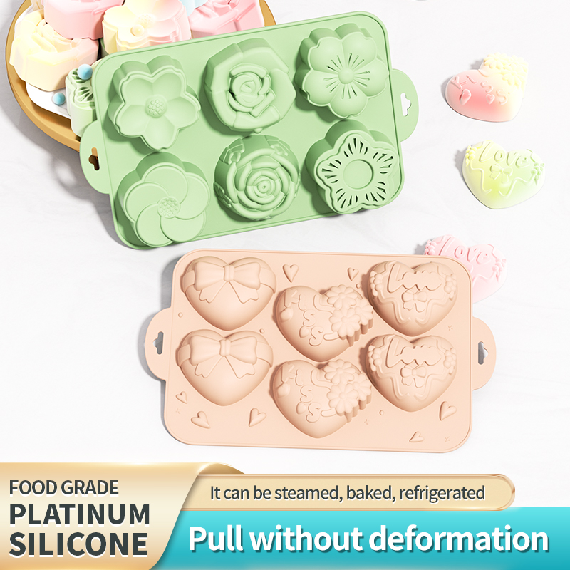Soap Making Instructions - Silikon-Seifenform, Herz- und Blumenform mit Verschiedenen
