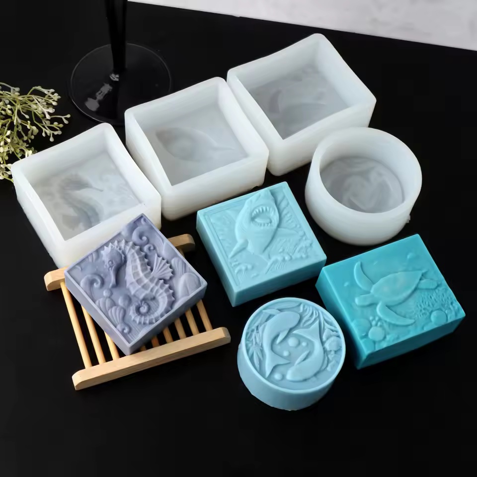 Soap Making Instructions - 3D Seepferdchen Silikon-Seifenform DIY Meeresschildkröte Hai