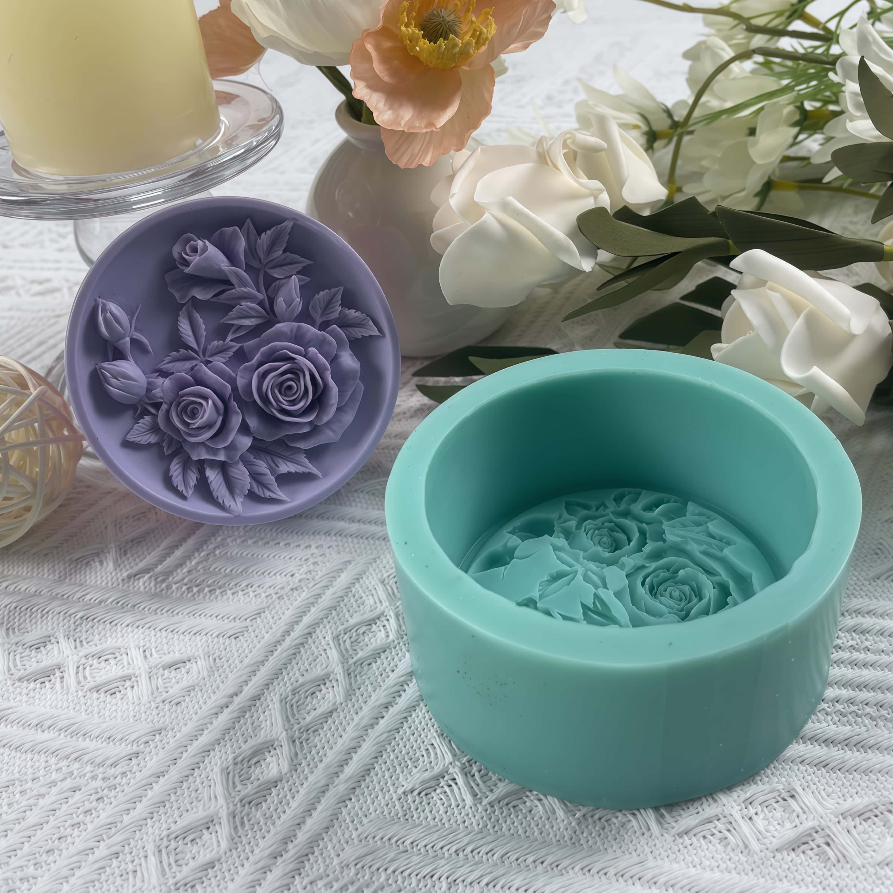 Soap Making Instructions - 3D Rose handgemachte Silikon Seifenformen, runde