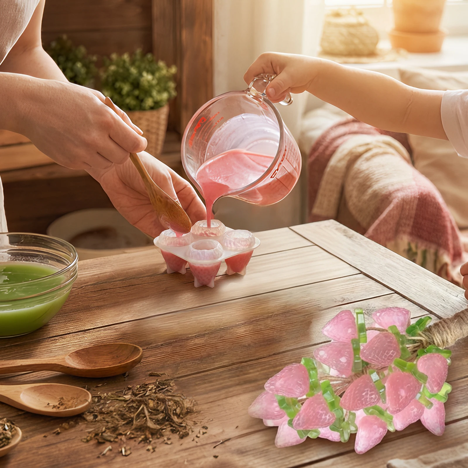 2 Stück Erdbeer-Seifenform, 4- – Soap Making Diy Kit Bewertung und Preis
